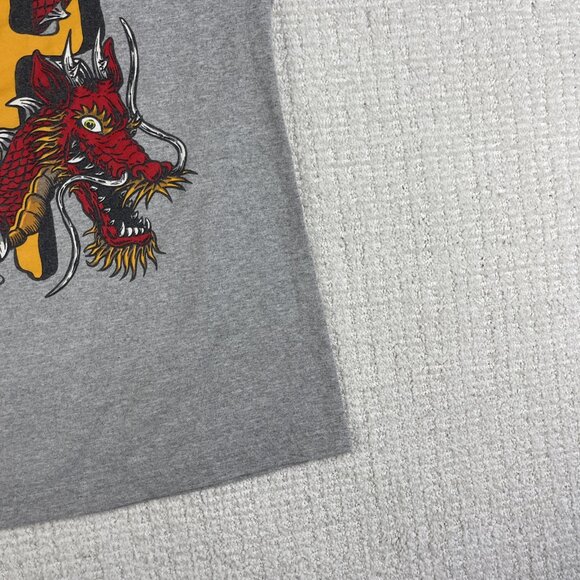 Y2K RDS skate Shirt Boys SM Red Dragon Canada Big dragon print grey (Read**) - Picture 5 of 15